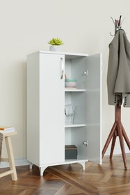 Resim Hediyeler Kapında Beyaz 3 Raflı Çok Amaçlı Mutfak Dolabı Kiler Banyo Balkon Erzak Dolabı 