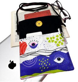 Resim Smyrna Askılı Kitap / Tablet / Ebook Çantası – Kılıfı (soyut Gözler) 
