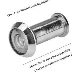 Resim Eym Çelik Kapı Dürbünü Dürbün 50-75 Mm Tak Tak İle Takılabilir 