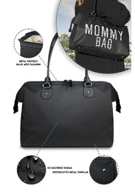 Resim Stylo Mommy Bag Usa Anne Bebek Bakım Ve Kadın Çantası Sıyah Siyah 