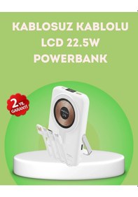 Resim Ceylan Adam Lcd Göstergeli Manyetik Powerbank Type C Usb Girişli Çok Renkli 
