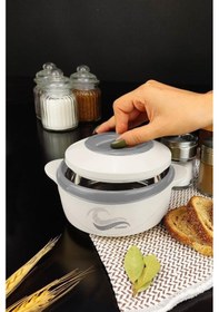 Resim Digithome Ckr3148 Paslanmaz Çelik Hazneli Yemek Termosu 500 ML Beyaz 