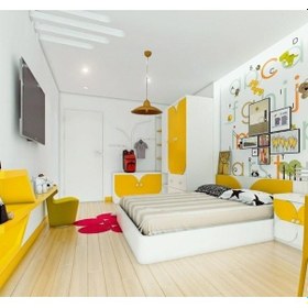 Resim Riolight Modern Sari Içi Beyaz Bebek,Çocuk,Genç Odasi Için Tekli 