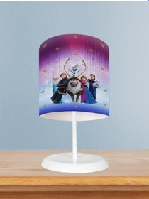 Resim Mekta Home Bebek Ve Çocuk Odası Karlar Ülkesi Mor Desenli Abajur 