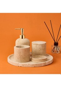 Resim Bath 5'li Banyo Seti - Traverten Çok renkli 