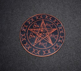 Resim Yeni Lüks Dekoratif Pentegram Tasarım Digital Baskı Makine Halısı 7136 