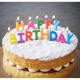 Resim Happy Birthday Yazılabilen Rengarenk Doğum Günü Mumu 