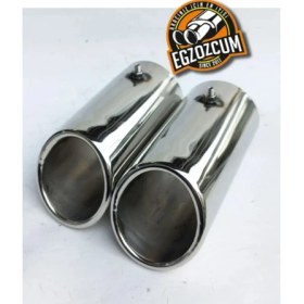 Resim Egzozcum 60 Mm. Tekli Somunlu Krom Egzoz Eksoz Ucu Uyumlu 