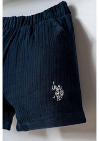 Resim U.s. Polo Assn Erkek Bebek 2 Li Şort T-şhirt Takım Lacivert-2288 Lacivert 