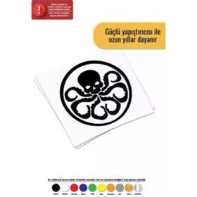 Resim Ahtapot Sticker Oto Motor Laptop Duvar Folyo Sticker 10 X 10 Cm 