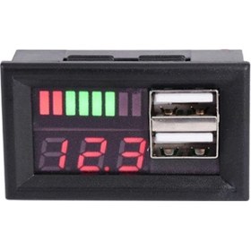 Resim 12v Akü Kapasite Göstergesi - 5v 2a Usb Çıkışlı 