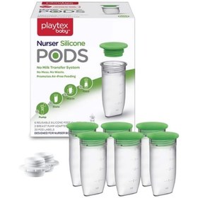 Resim Playtex Pods Anne Sütü Saklama Kapları, 118ml, 6'lı Paket 
