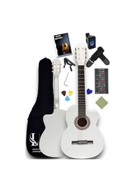 Resim Cg-3901wh Klasik Gitar 4/4 Sap Ayarlı Kesik Kasa Full Set 