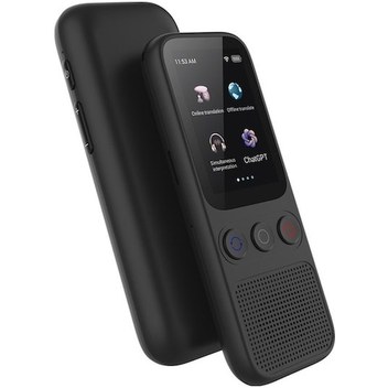 Kablosuz Ses Tercüme 40 Dil Çok Akıllı Anında Tercüme İş Seyahat Çalışması İçin Black