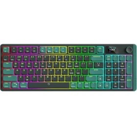 Resim S99 Misty Forest Kablosuz Gaming Klavye - Red Switch, 4000MAH Batarya, 3 Modlu Bağlantı (Kablolu, 2.4g, Bluetooth), Tft Ekran, Rgb, Pbt Tuş, Ingilizce Q 