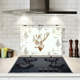 Resim Decorita Cam Ocak Arkası Koruyucu | Cervus Deer | 40cm x 60cm 