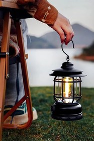 Resim EFSANE KAMP - Nostaljik Led Lamba - Kamp Lambası - Pilli 