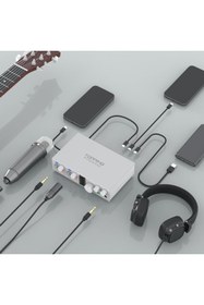Resim AyrStore Professional E2x2 OTG | Black Yüksek Kalite USB-C Ses Kartı: 2-Giriş/2-Çıkış 24Bit/ 