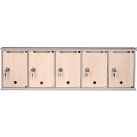 Resim Ahşap Posta Kutusu Büyük - Akça 5Li Ceviz 2 Renk 