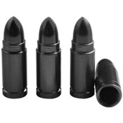 Resim Monyee Alüminyum Bullet Tip Lastik Valf Kapağı, Siyah, Araç-suv-motosiklet-bisiklet Uyumlu, Dayanıklı, Dirt Koruyucu, Kolay Kurulum 