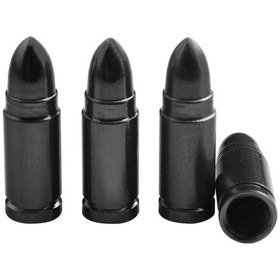 Resim Monyee Alüminyum Bullet Tip Lastik Valf Kapağı, Siyah, Araç-suv-motosiklet-bisiklet Uyumlu, Dayanıklı, Dirt Koruyucu, Kolay Kurulum 