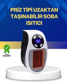 Resim shopwave Uzaktan Kumandalı Priz Tipi Seramik Isıtıcı Zaman Ayarlı 