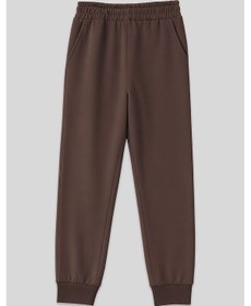 Resim Tommy Life Kahverengi Yüksek Bel Jogger Rahat Form Manşetli Kadın Eşofman Alt - 94561 