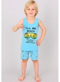 Resim Vitmo Erkek Çocuk 3'lü %100 Pamuklu 1-2-3 Yaş Pijama Takımı Model:114 Çok Renkli 