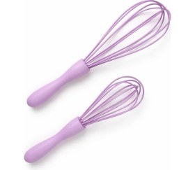 Resim Esmo Home Silikon Çırpıcı Karıştırıcı, Isıya Dayanıklı 2’li Set (1, Lila) 