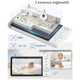 Resim Bebek Monitörü Kamera, 5 Inç 720p Hd, 350 Dönüş, 5000 Mah, Gece Görüşü, Vox Modu 