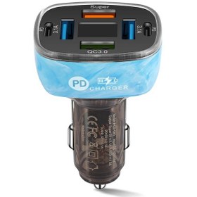 Resim 100w Araç Şarj Cihazı Usb Tip C Hızlı Şarj Cep Telefonu Adaptörü İphone Uyumlu Samsung Blue 02 