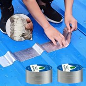 Resim [1 Rulo Su Geçirmez Onarım Bandı] Çatı, Boru ve Duvar Onarımı için Sentetik Kauçuk Dolgu Bandı, Su Geçirmez, Yüksek ve Düşük Sıcaklığa Dayanıklı, Kendinden Yapışkanlı Sızdırmazlık Bandı, 300cm Uzunluk, Sızıntı Yama ve Sızdırmazlık için İdeal 