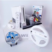 Resim POPKONSOL Nintendo Wii Oyun Konsolu Mario Kart Tam Set Eksiksiz Wii Direksiyon Mariokart Oyun Konsol Seti 