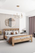Resim Ninnimo Still 160x200 Yatak Uyumlu Çift Kişilik Ceviz Karyola 