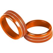 Resim Ford Mustang 2015-2021 İçin Alüminyum Klima Düğme Kapağı, Turuncu, Çizik Koruması Ve Dekoratif Görünüm, Kolay Kurulum 