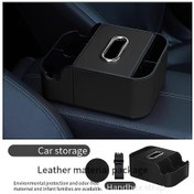 Resim Chuangyinshop Siyah Çok Fonksiyonlu Araç Kolçak Organizatörü Saklama Kutusu Bardak Tutuculu Telefon Cep 