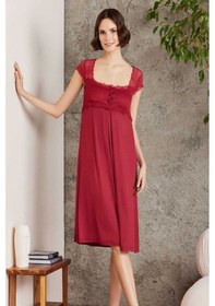 Resim Pierre Cardin 4005 Hamile Lohusa Sabahlıklı Gecelik Takım-bordo 