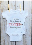 Resim Tuğbababy Baby Teyzem Bana Doyamaz Baskılı Bebek Body Zıbın Kız Erkek Beyaz 