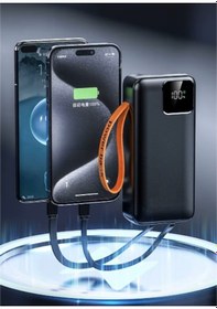 Resim Kendinden Kablolu 30.000 Mah Powerbank Siyah 