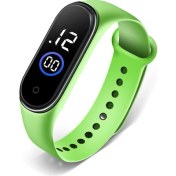 Resim Hanyang M4-Green Erkek Kadın Spor LED Dijital Saat Erkekler LED Izle Silikon Elektronik Saat Çift Saatler Saat Relogio Dijital Montre Ev (Yurt Dışından) 