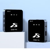 Resim Rogfer Sx85 1 Tx + 1 Rx Kare Akıllı Gürültü Azaltma Yaka Kablosuz Mikrofonu 8 Pin 