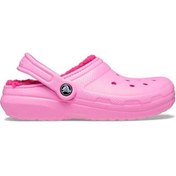 Resim Taffy Pink Kız Çocuk Crocs Classic Lined Clog Çocuk Terlik 207010 