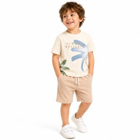 Resim Tucankids Baskılı Erkek Çocuk İkili Takım Bej 