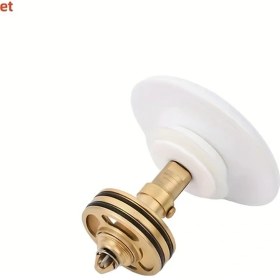 Resim Willowhaven 1 Set Seramik Ve Pirinç Banyo Lavabo Boşaltma Sistemi, Basmalı Açma 