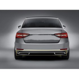 Resim BRSPLAST Skoda Superb Uyumlu 2019 Ve Üzeri Krom Difizör 3 Parça Paslanmaz Çelik 