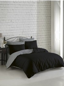 Resim Bedline Ranforce Colormix Nevresim Takımı Çift Kişilik Siyah/gri Siyah - Gri 