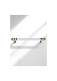 Resim Çizgili Nesli Alüminyum Metal Lüks Modern Mobilya Çekmece Mutfak Dolabı Kulpu Beyaz-altın 224mm Beyaz - Gold 