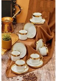 Resim Cooker Ckr3524 Porselen Kahve Fincan Takımı 6 Lı Çok Renkli 