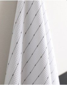 Resim Madame Coco Soderna Pamuklu Banyo Havlusu - Beyaz/gri 8684427190753 Beyaz 