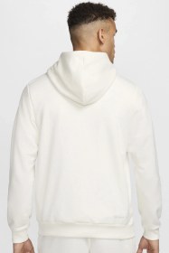 Resim Nike Standard Issue Men's Dri Fit Pullover Basketball Hoodie Erkek Kapüşonlu Sweatshirt Soluk Fildişi Beyaz 